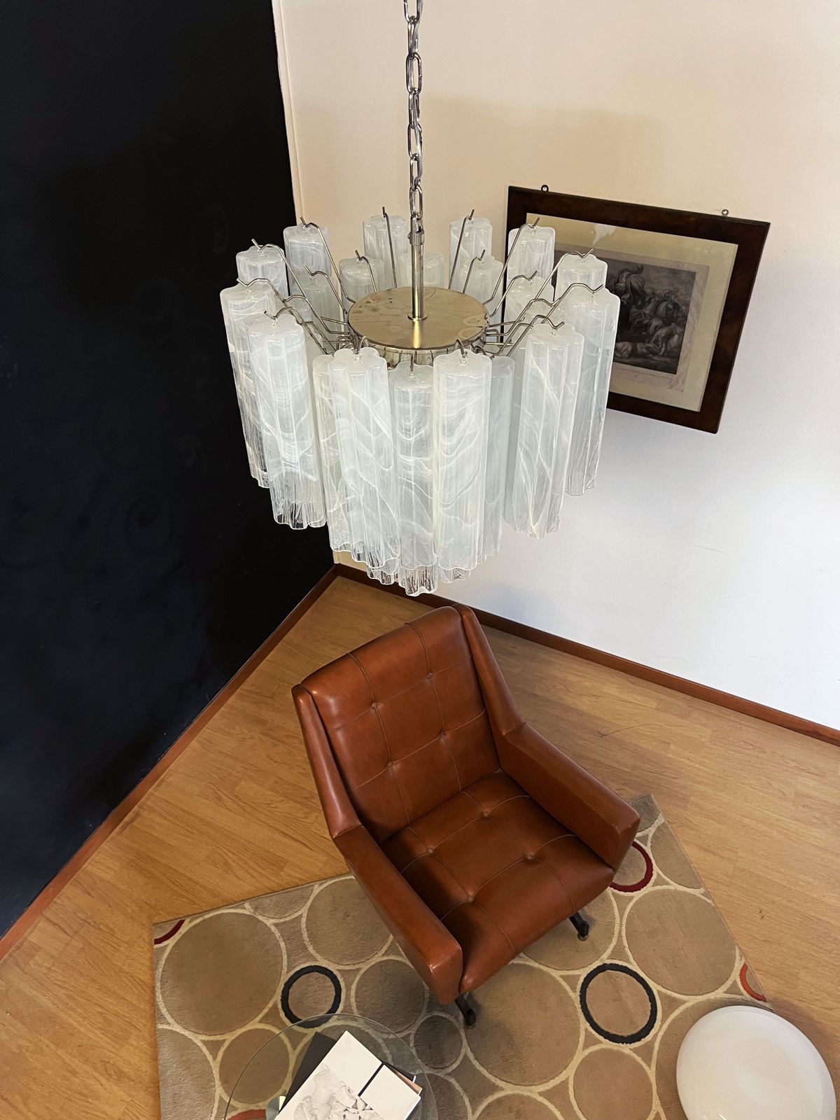 photo furniture Fantastic Glass Tube Chandelier   36 Alabaster White Glasses