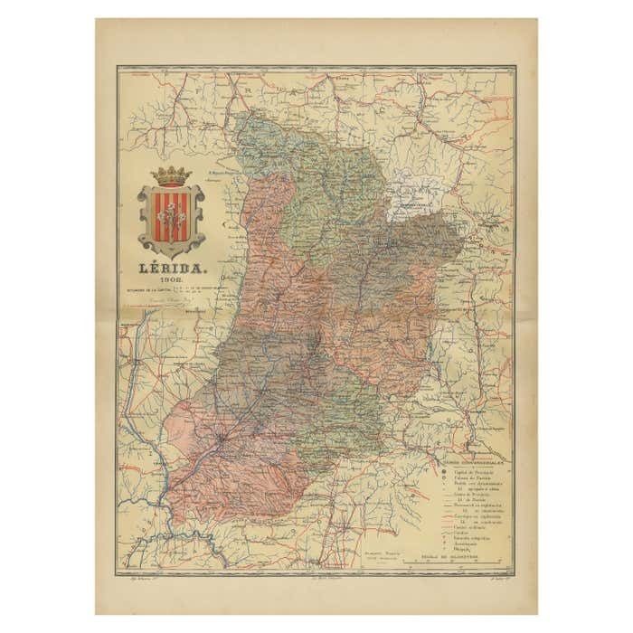 Lleida 1902: A Cartographic Perspective Of Catalonia's Gateway To The Pyrenees