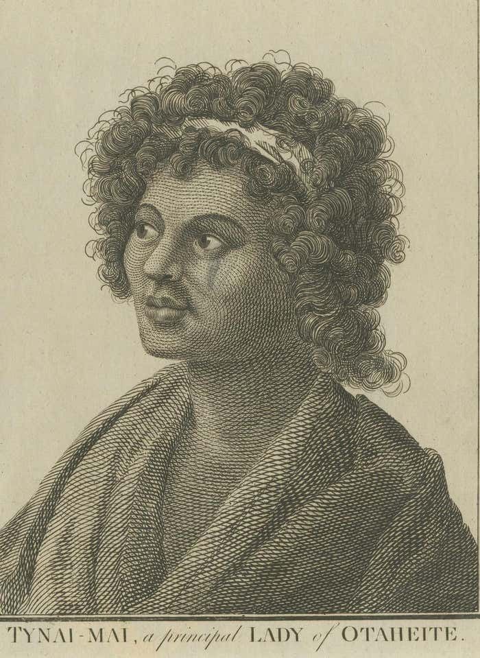 Sovereign Profiles: King Otoo And Lady Tynai Mai Of Tahiti, Published In Ca.1785 photo 195.0