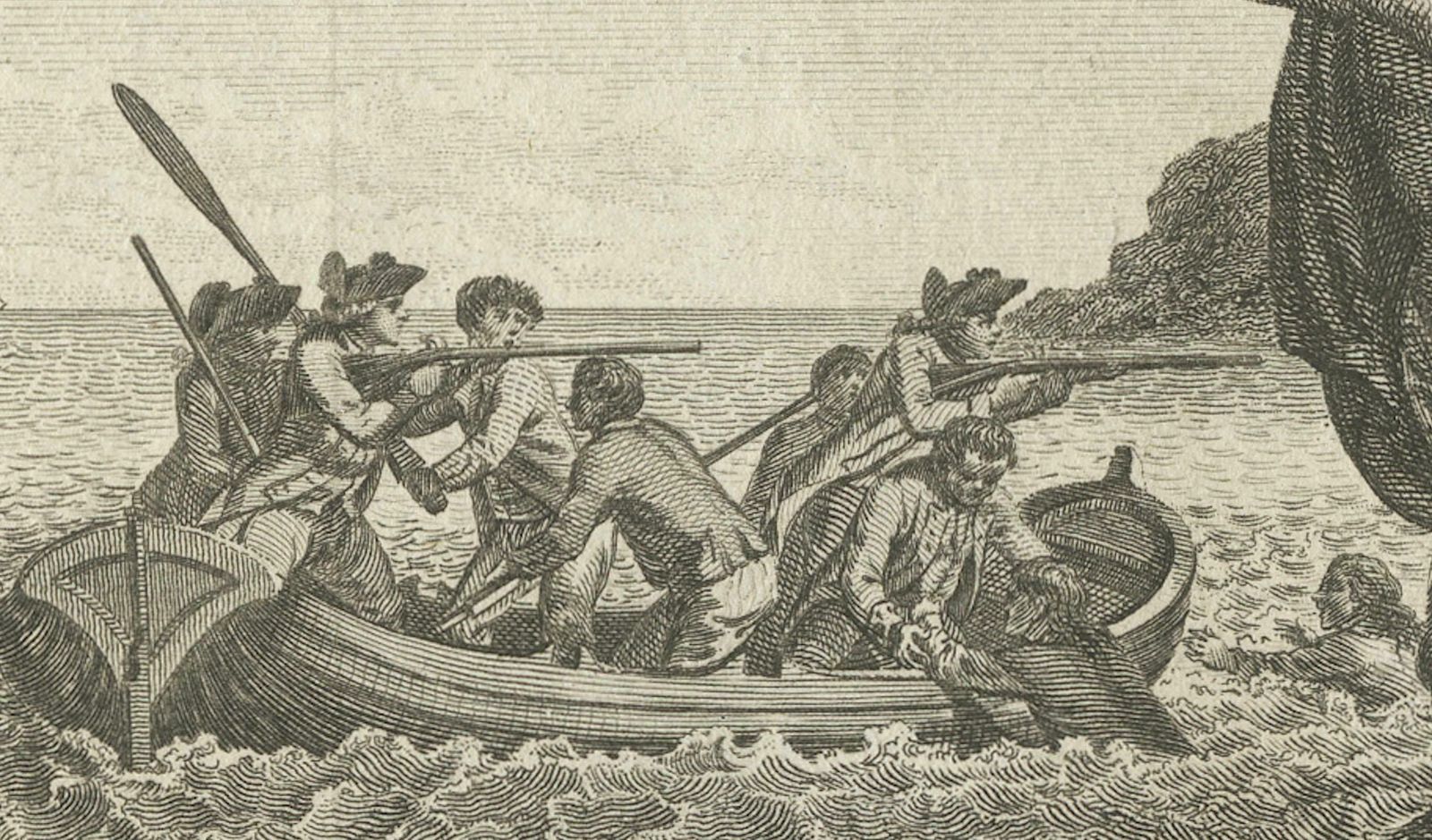 Engraving Of The Death Of Captain James Cook At Kealakekua Bay, Hawaii, 1784 photo for sale