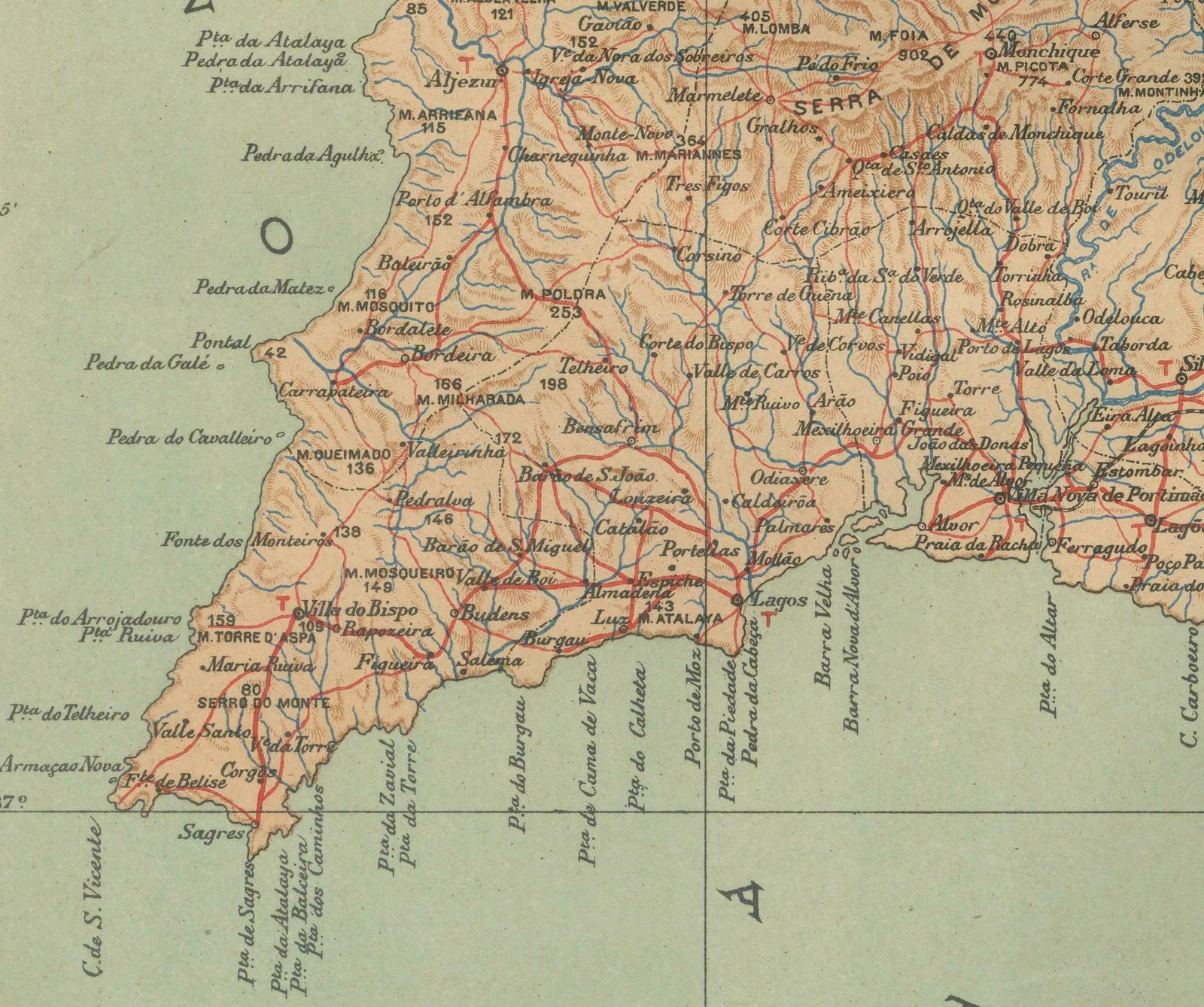 Algarve: A Tapestry Of Sea And Sunlight In An Antique Map, 1903 photo 424.0