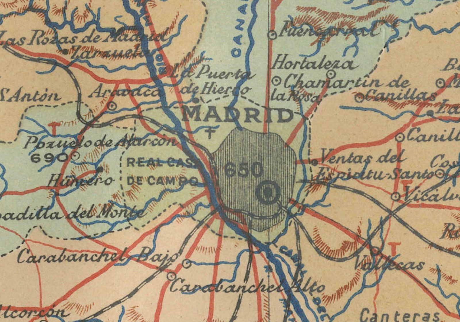 Madrid 1901: A Historical Map Of Spain's Capital Province photo for sale