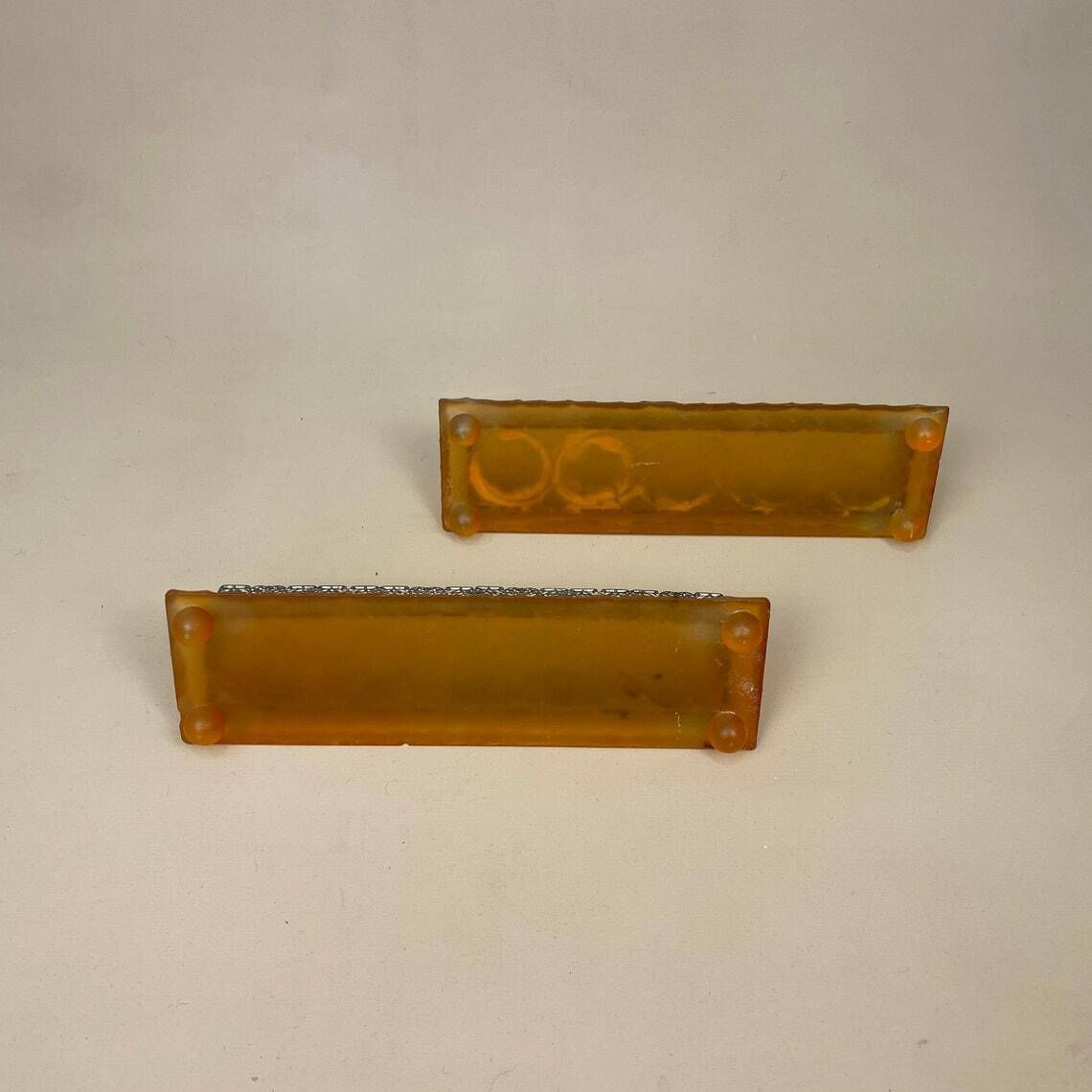 photo furniture Antique Pair Of Matching Indian Metal Glass Candlestick Candle Stick Holder Tea Lights Vintage Taper Dinner Candlesticks Rectangle Ornate
