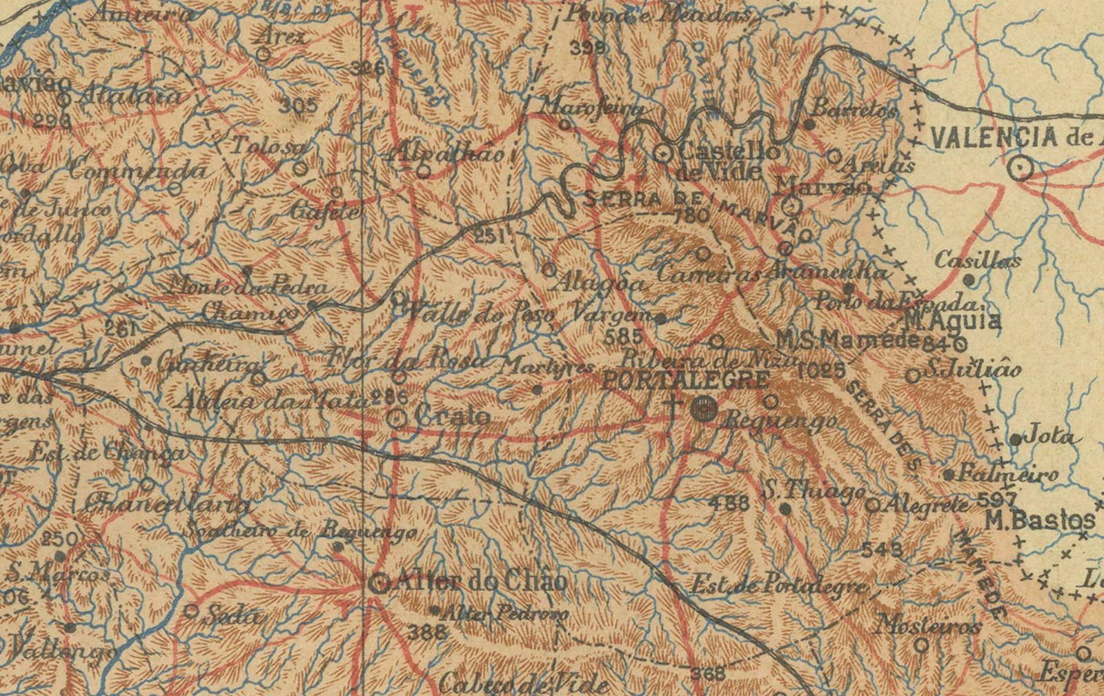 Antique Map Of Alentejo: Land Of Tradition And Tranquility, 1903 photo furniture