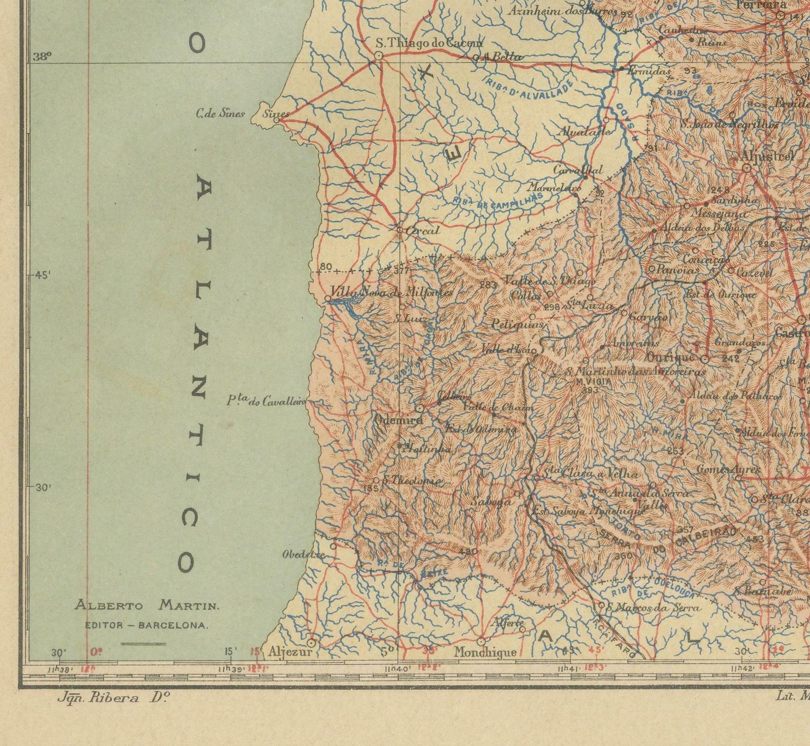 Antique Map Of Alentejo: Land Of Tradition And Tranquility, 1903 photo Art