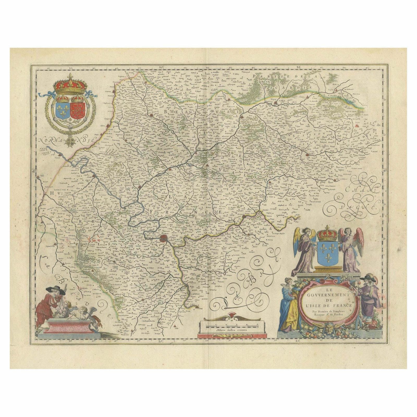 Mapping The Heart Of France: Willem Blaeu's 17th Century île De France, Ca.1650