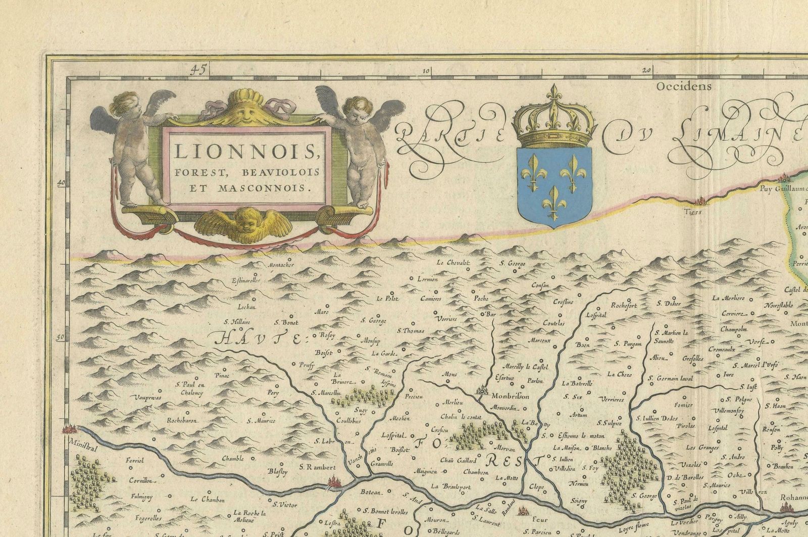 Lyonnais, Beaujolais, Forez, Mâconnais: A 1644 Depiction Of France's Provinces photo vinterior