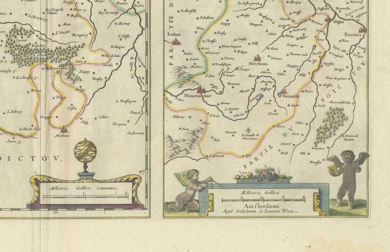 Loudun And Mirebeau: A Cartographic Masterpiece Of 17th Century France By Blaeu photo 478.0