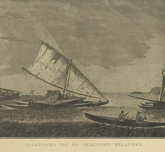 Antique Print Of Various Vessels Of The Friendly Islands By Cook, 1803 photo Art