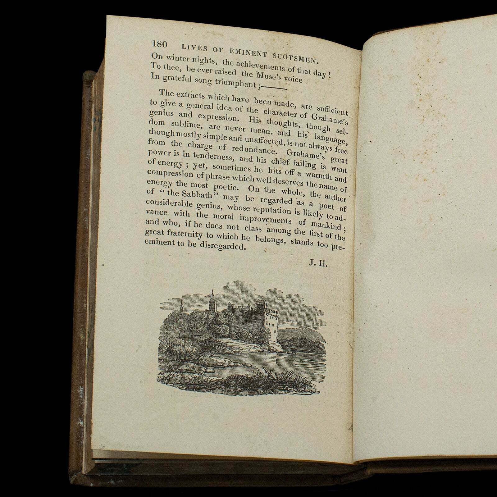 345.0 2 Antique Books, The Lives Of Scottish Poets, English, Biographical, Regency photo