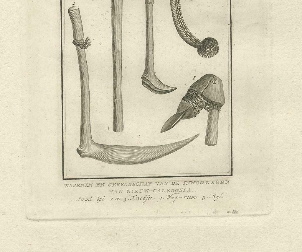 Antique Print Of Tools From New Caledonia By Cook '1803' photo Art