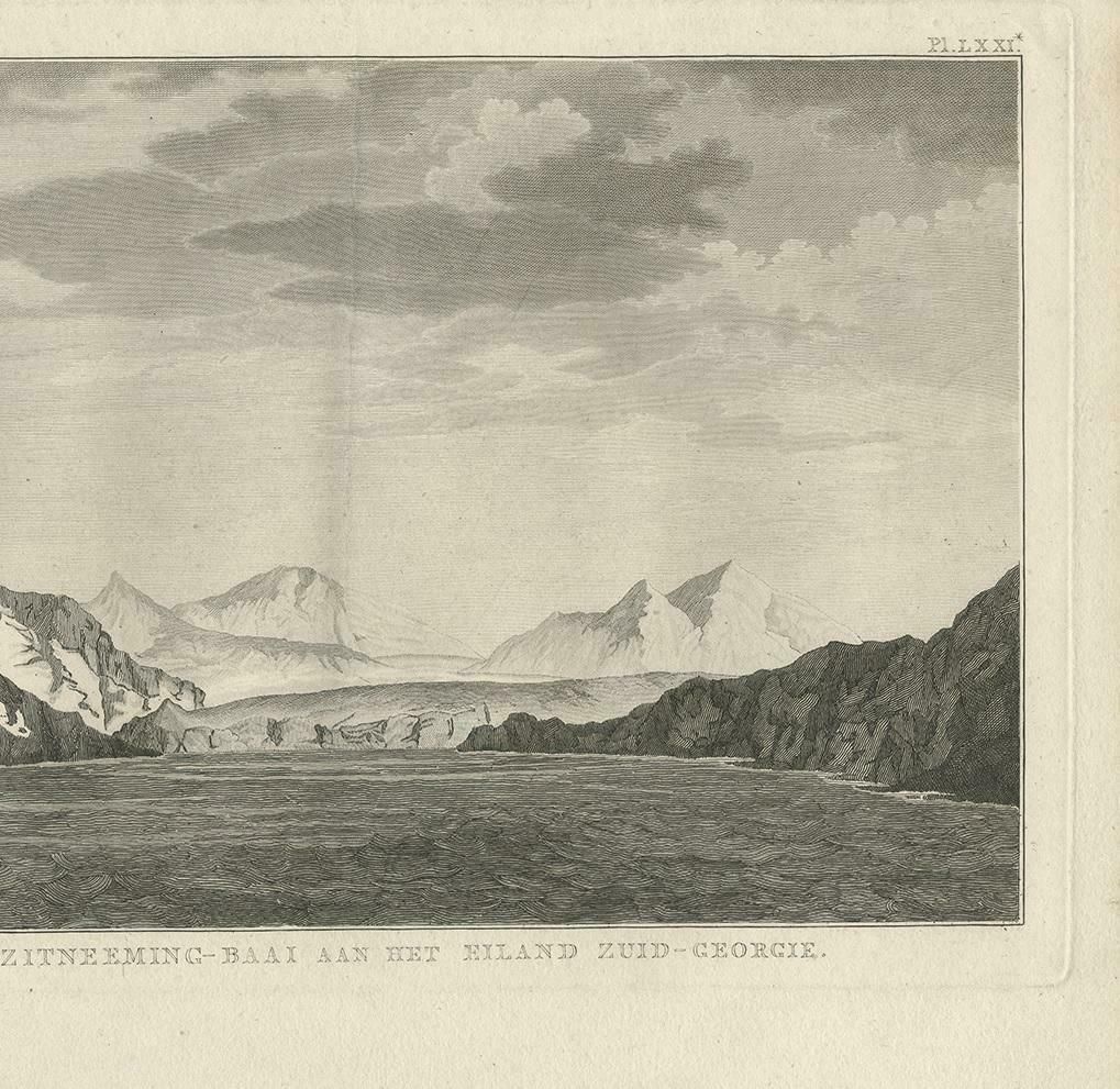 Antique Print Of South Georgia By Cook, 1803 photo Art
