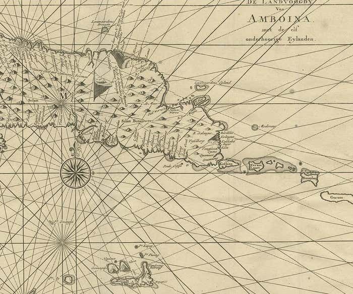 Antique Map Of Ambon And Surroundings By Valentijn '1726' photo Art
