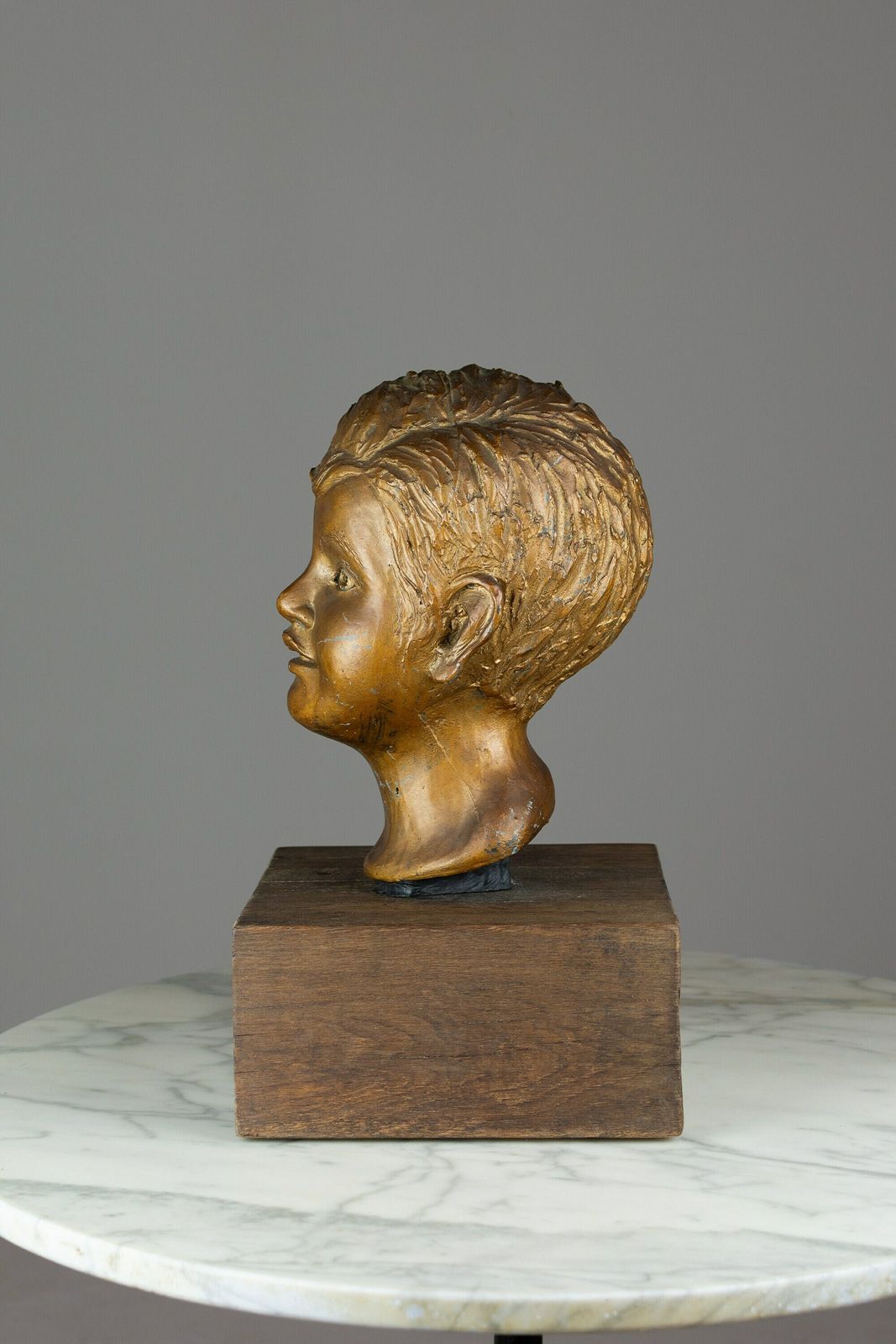 Artist’s Model Bust Of A Young Boy, 20th Century. Not Signed photo Art