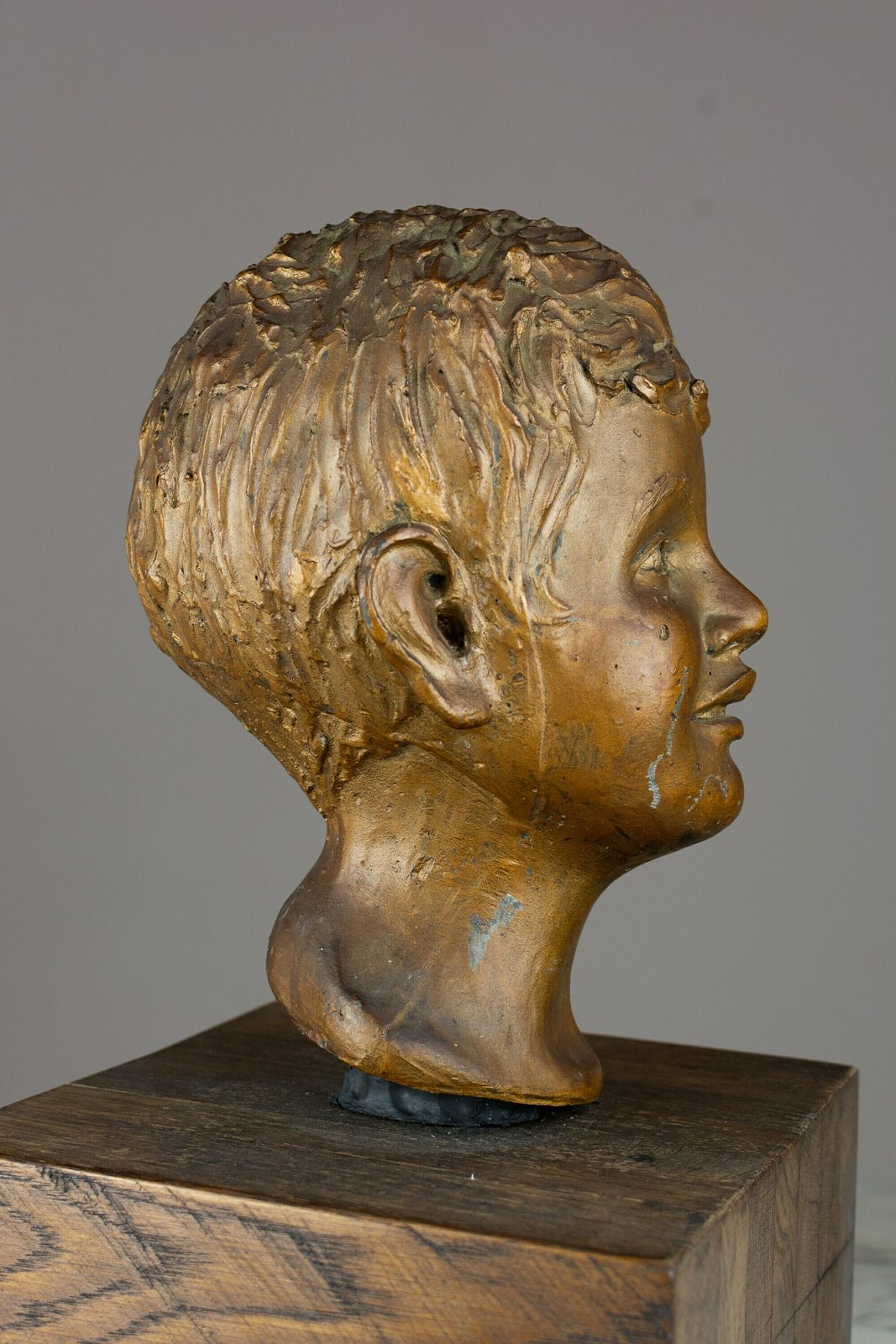 Artist’s Model Bust Of A Young Boy, 20th Century. Not Signed photo vintage