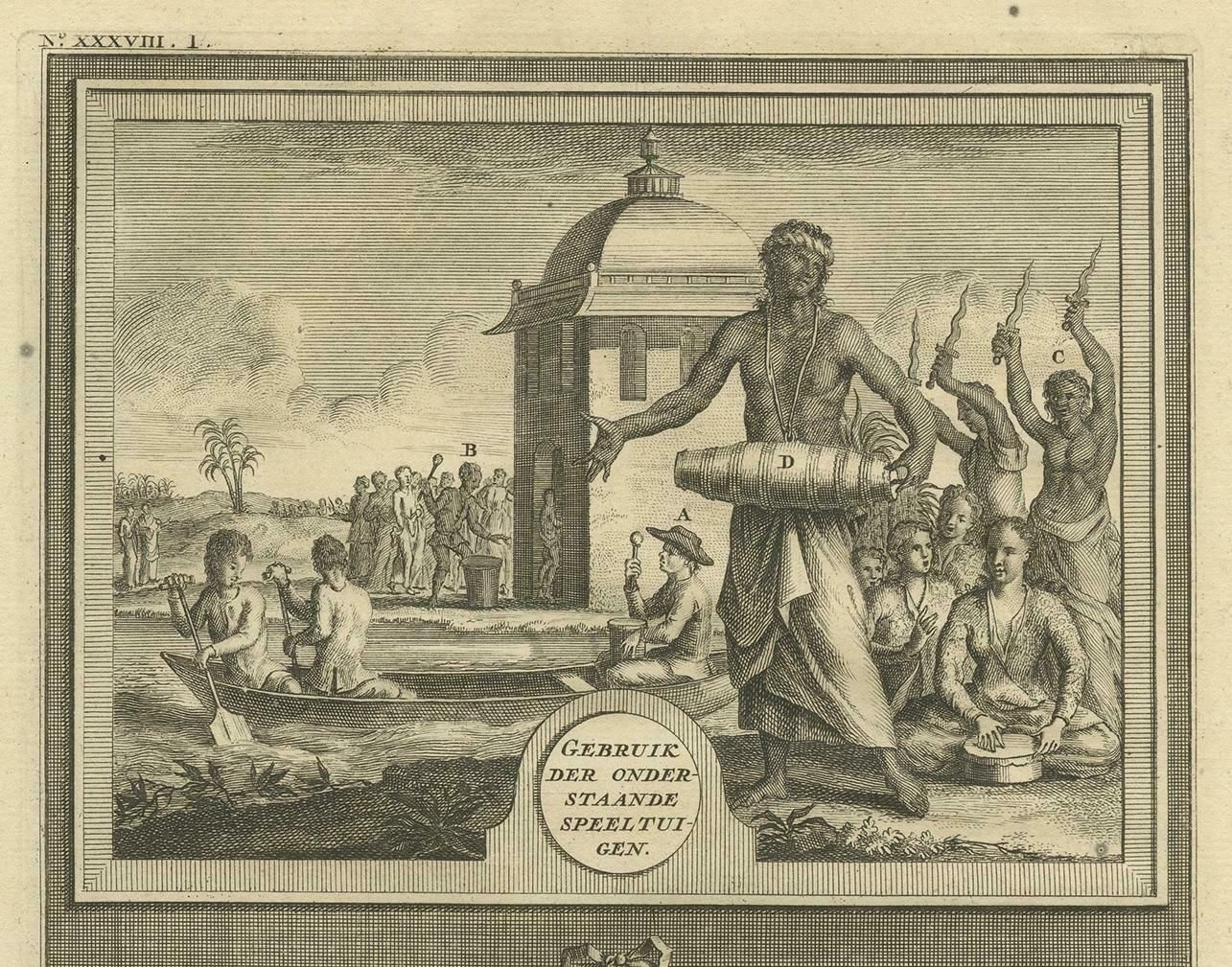 Antique Print Of Various Drums By Valentijn '1726' photo Art