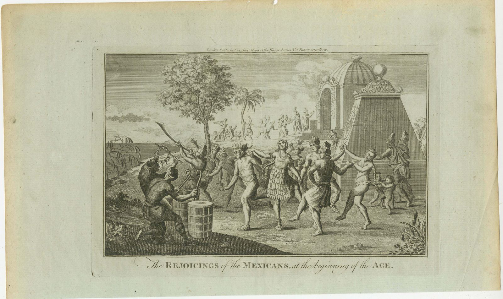 Old Engraving Of Mexican Festivities And Rituals In The Age Of Discovery, 1794 photo furniture
