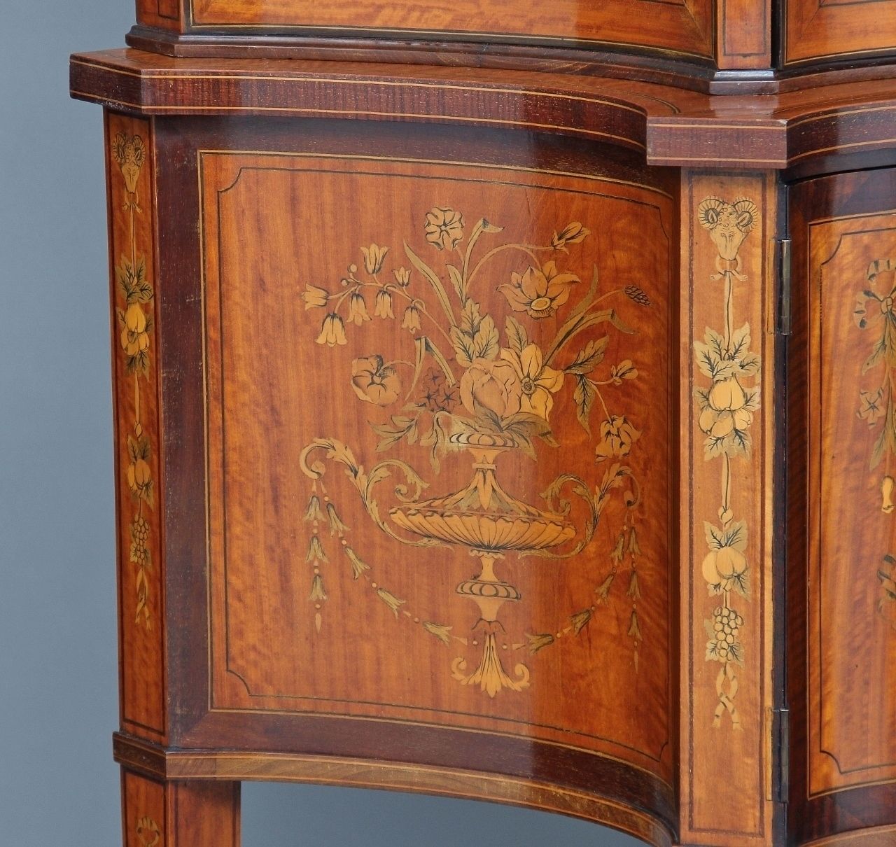photo furniture 19th Century Satinwood Inlaid Display Cabinet