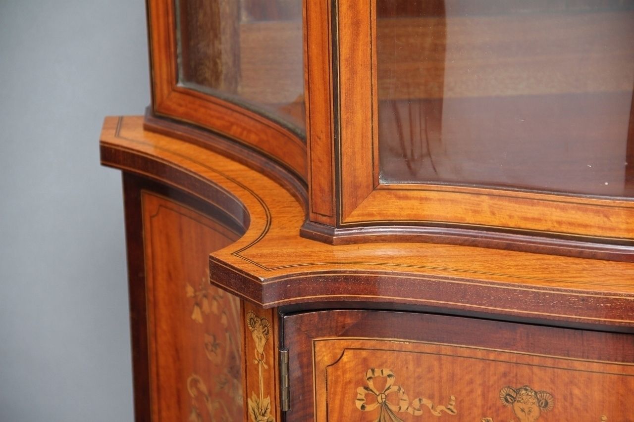 Furniture 19th Century Satinwood Inlaid Display Cabinet photo