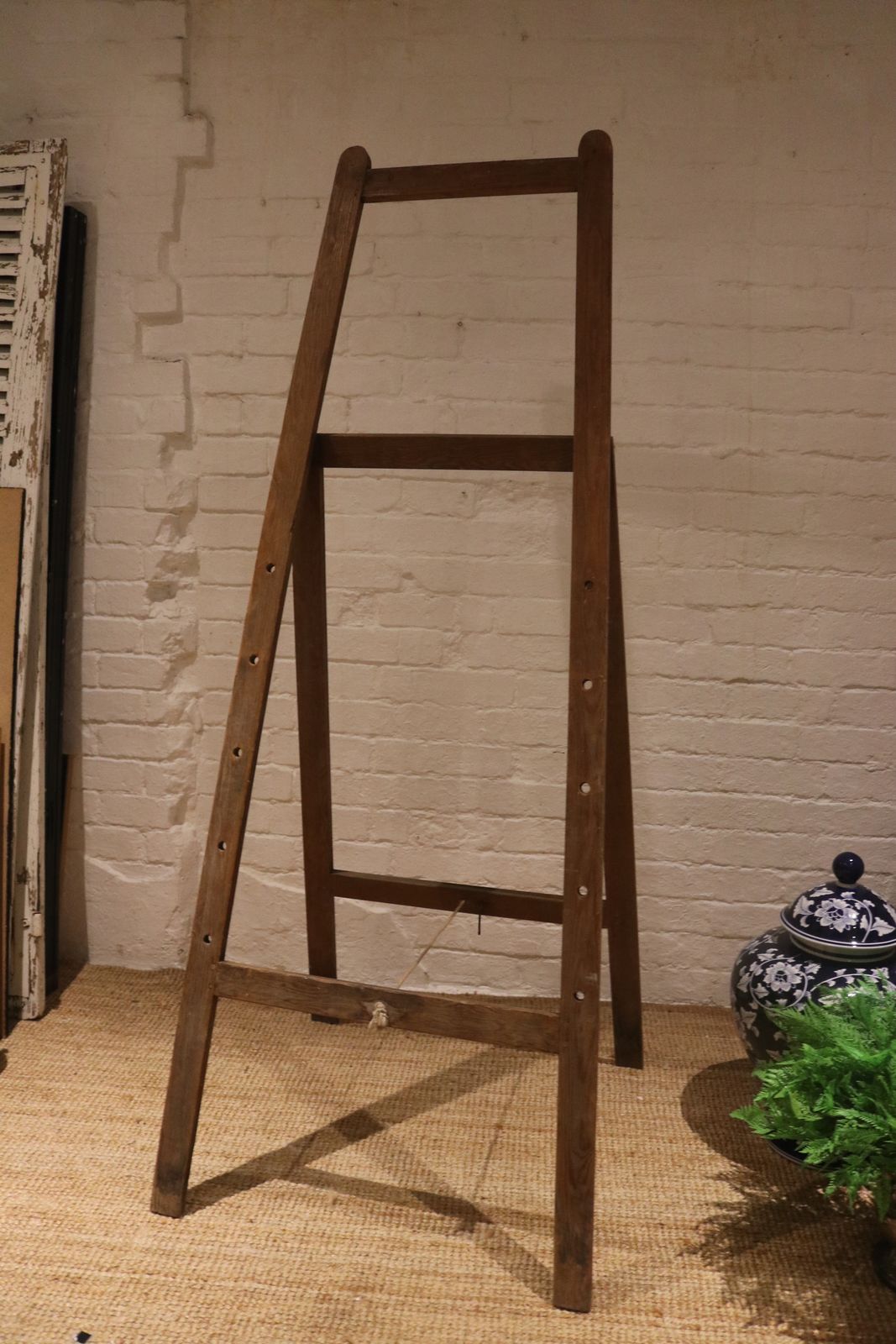 Huge Antique Painting Studio Easel / Rounded Top / Solid Wood photo buy