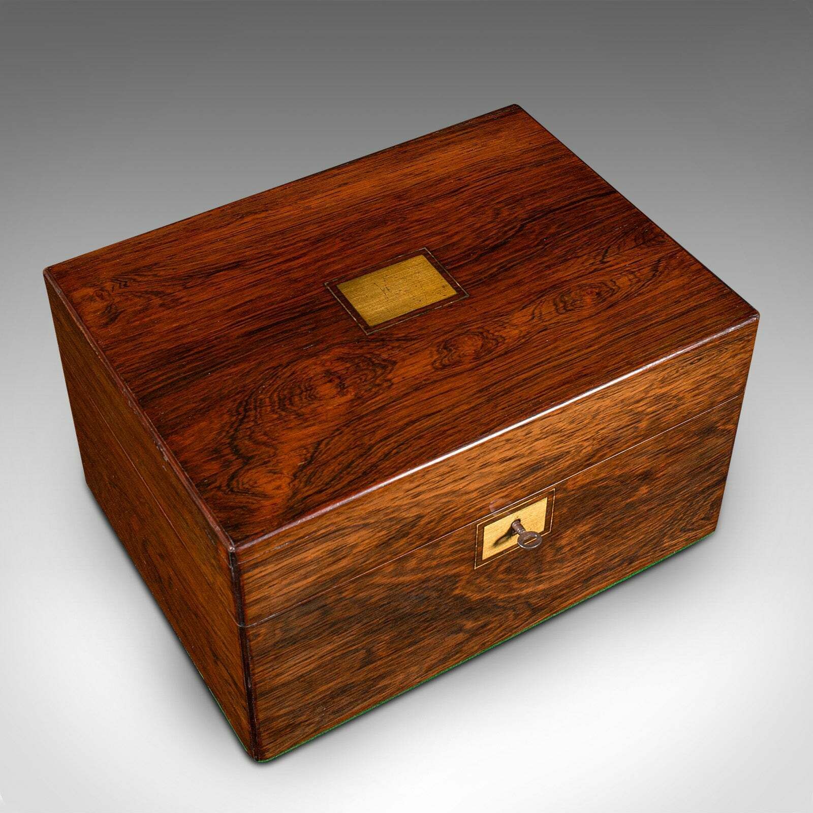 Antique Vanity Case, English, Travelling Dressing Table Box, Regency, Circa 1820 photo vintage