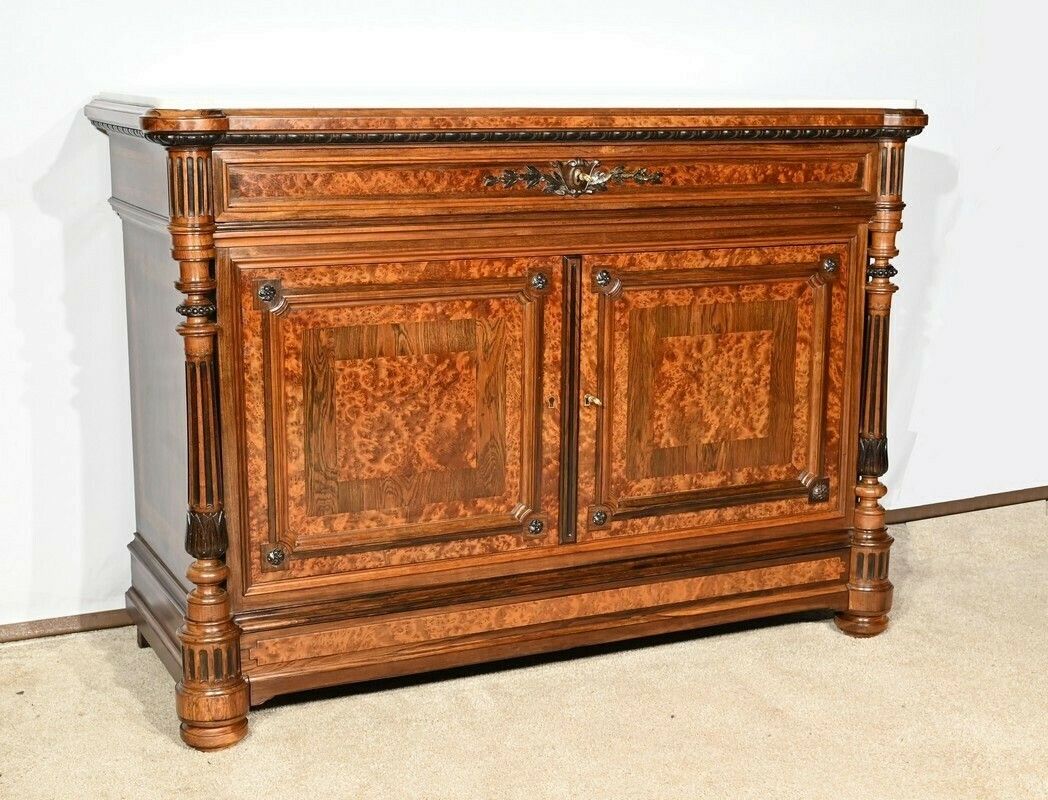 Commode Buffet In Amboyna Burl And Rosewood, Louis XVI Style – 2nd Part 19th photo furniture