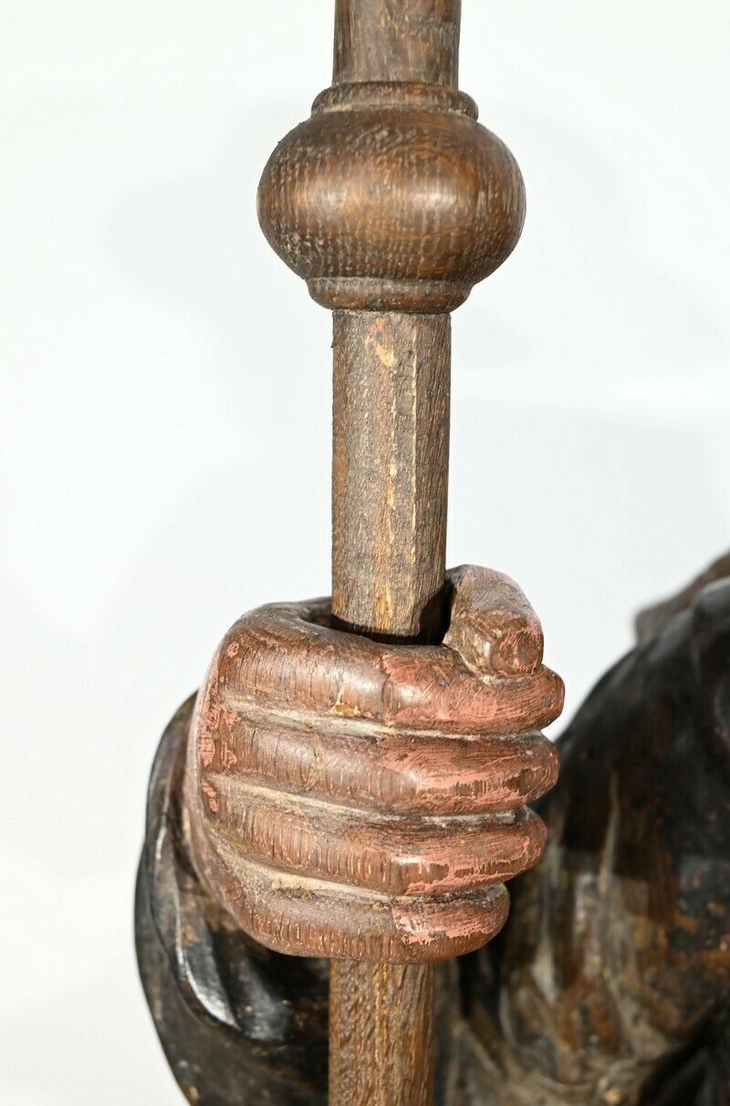 4963.10483861 Important Sculpture Of Saint James In Polychromed Oak – 18th Century photo