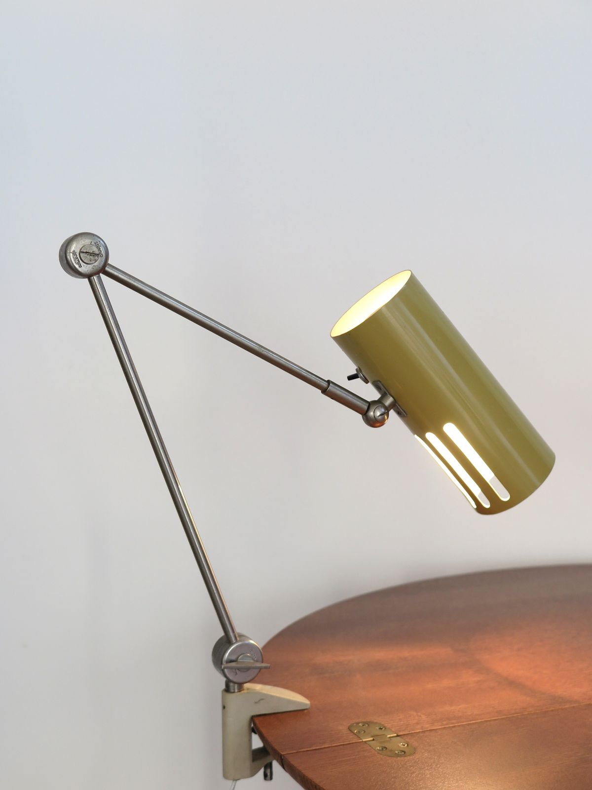Italian Stilnovo Metal Clamp Lamp 1950s photo for sale
