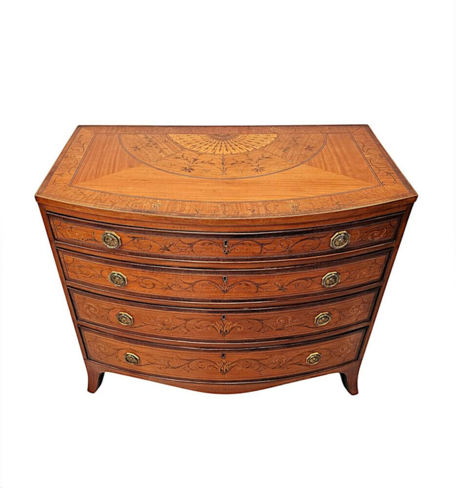 A Very Rare Early 19th Century Regency Bowfronted Chest Of Drawers photo furniture