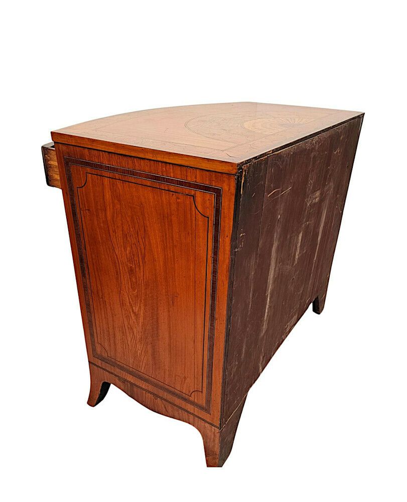 A Very Rare Early 19th Century Regency Bowfronted Chest Of Drawers photo 9800.098