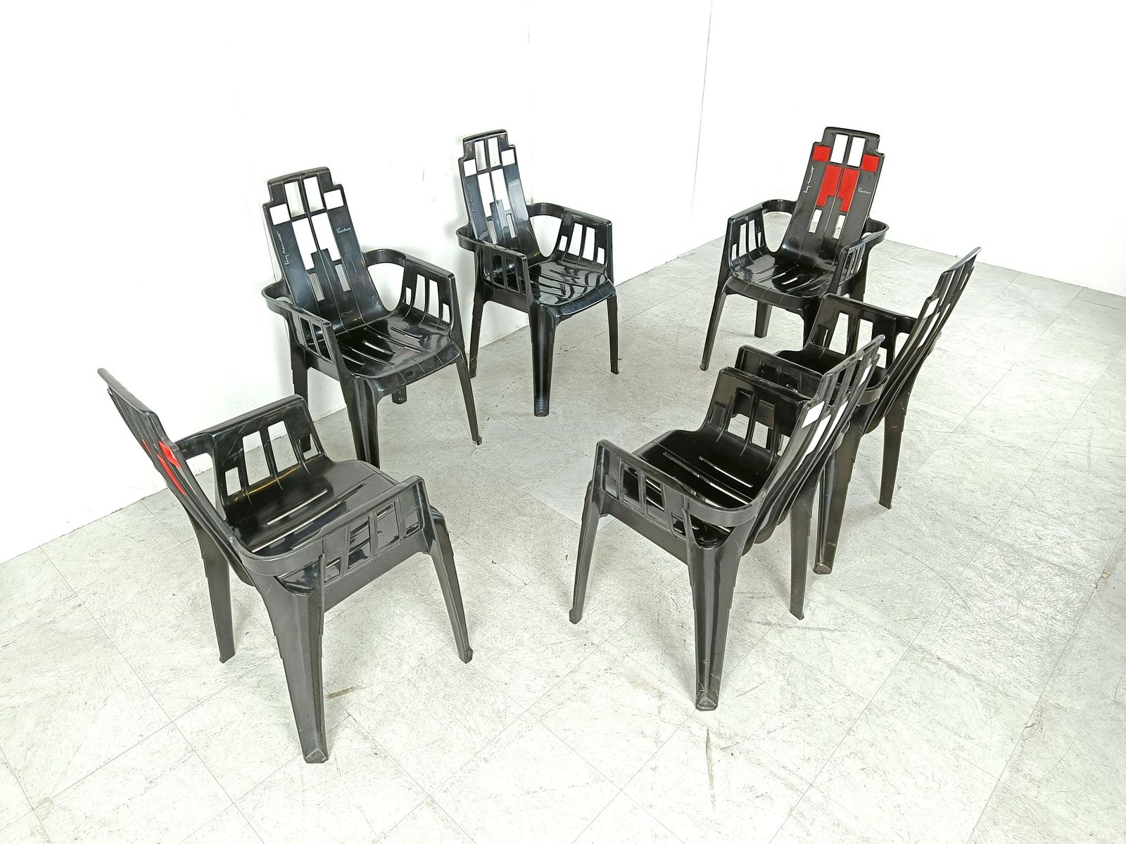 Boston Chairs By Pierre Paulin For Henry Massonnet, 1988, Set Of 6 photo vinterior