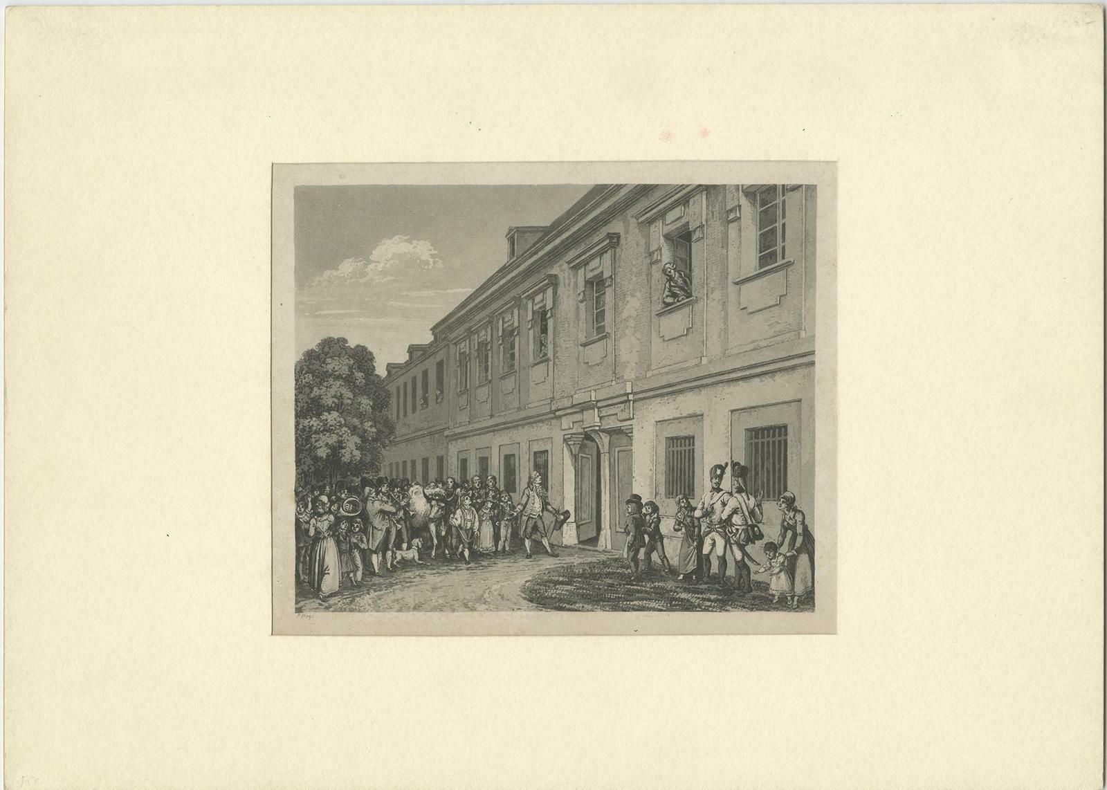 Antique Print Of A Building In Vienna, Austria, Circa 1850 photo Art
