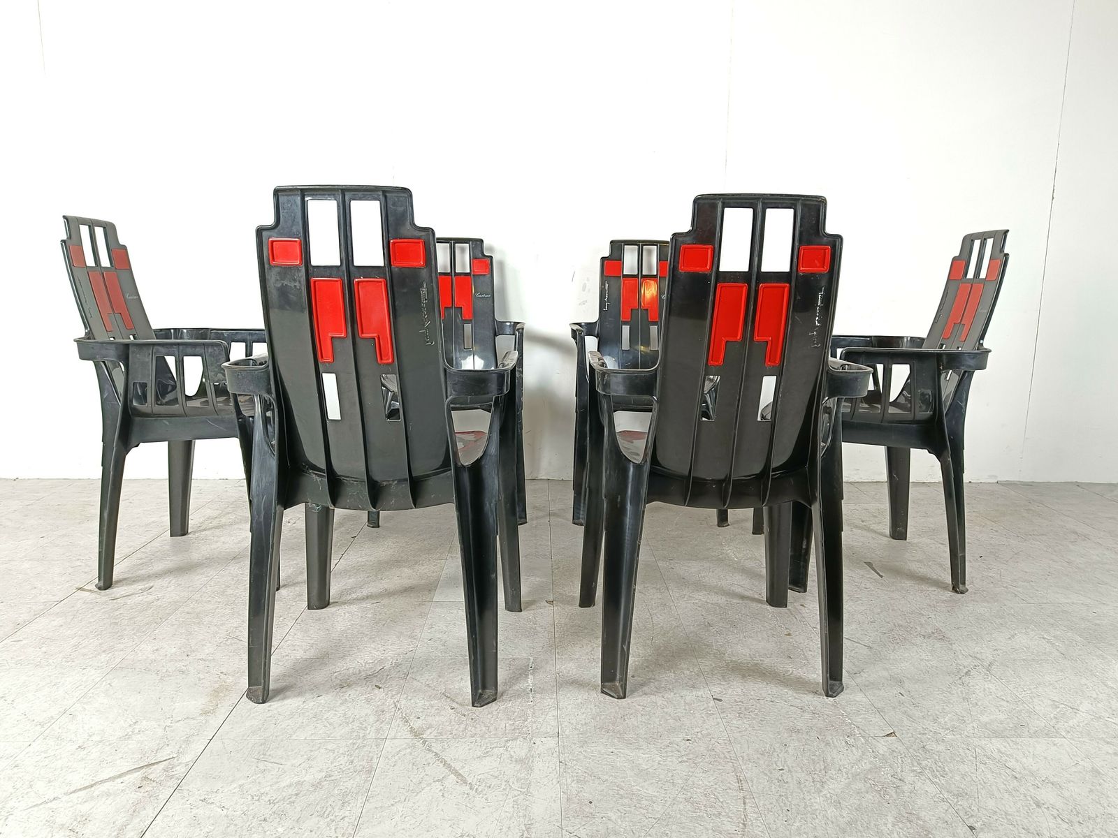 Furniture Boston Chairs By Pierre Paulin For Henry Massonnet, 1988, Set Of 6 photo
