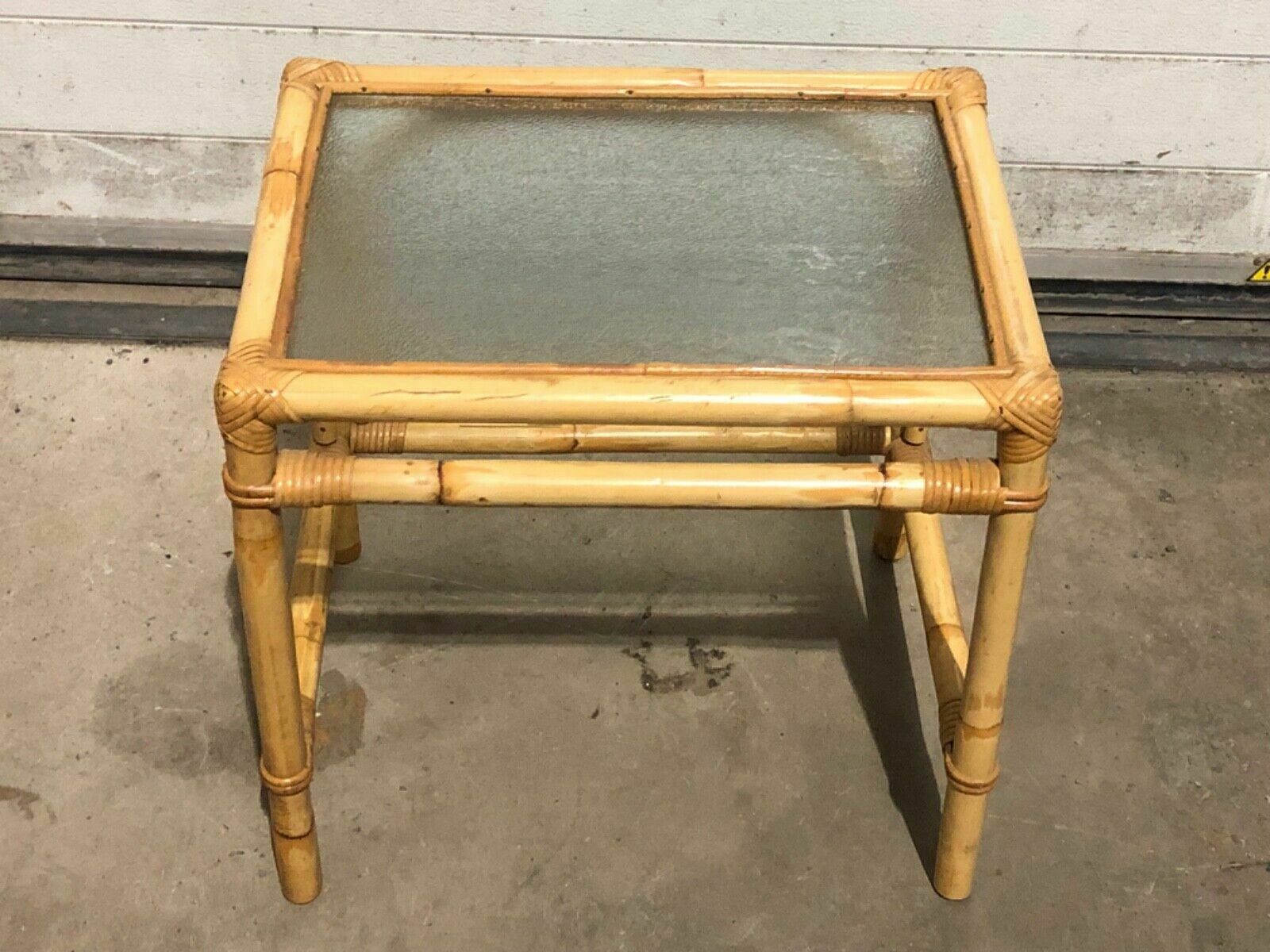 Large Nest Of Vintage Bamboo Tables / Coffee Tables photo 189.0