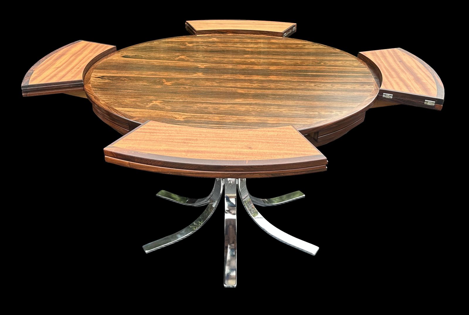 Santos Rosewood Flip Flap Or Lotus Dining Table By Dyrlund photo vintage