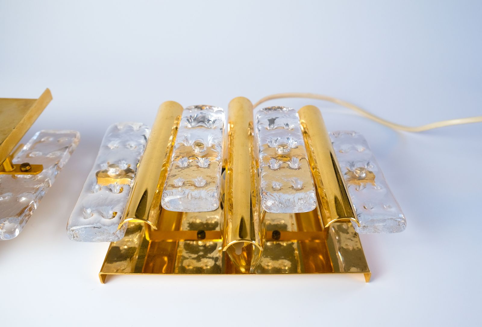 photo buy Pair Of Mid Century Carl Fagerlund Wall Lights For Orrefors, Sweden C.1960s