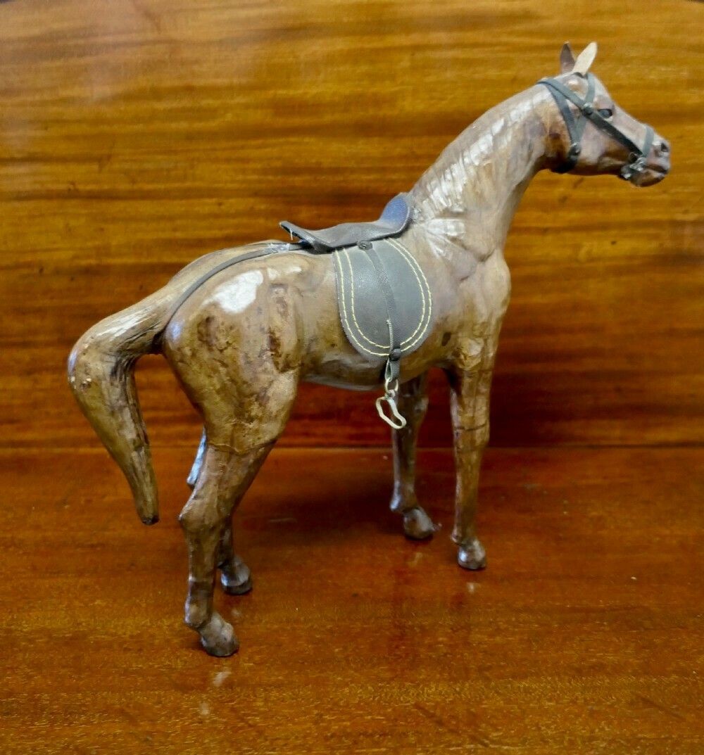 Arts And Crafts Leather Model Of A Horse photo furniture