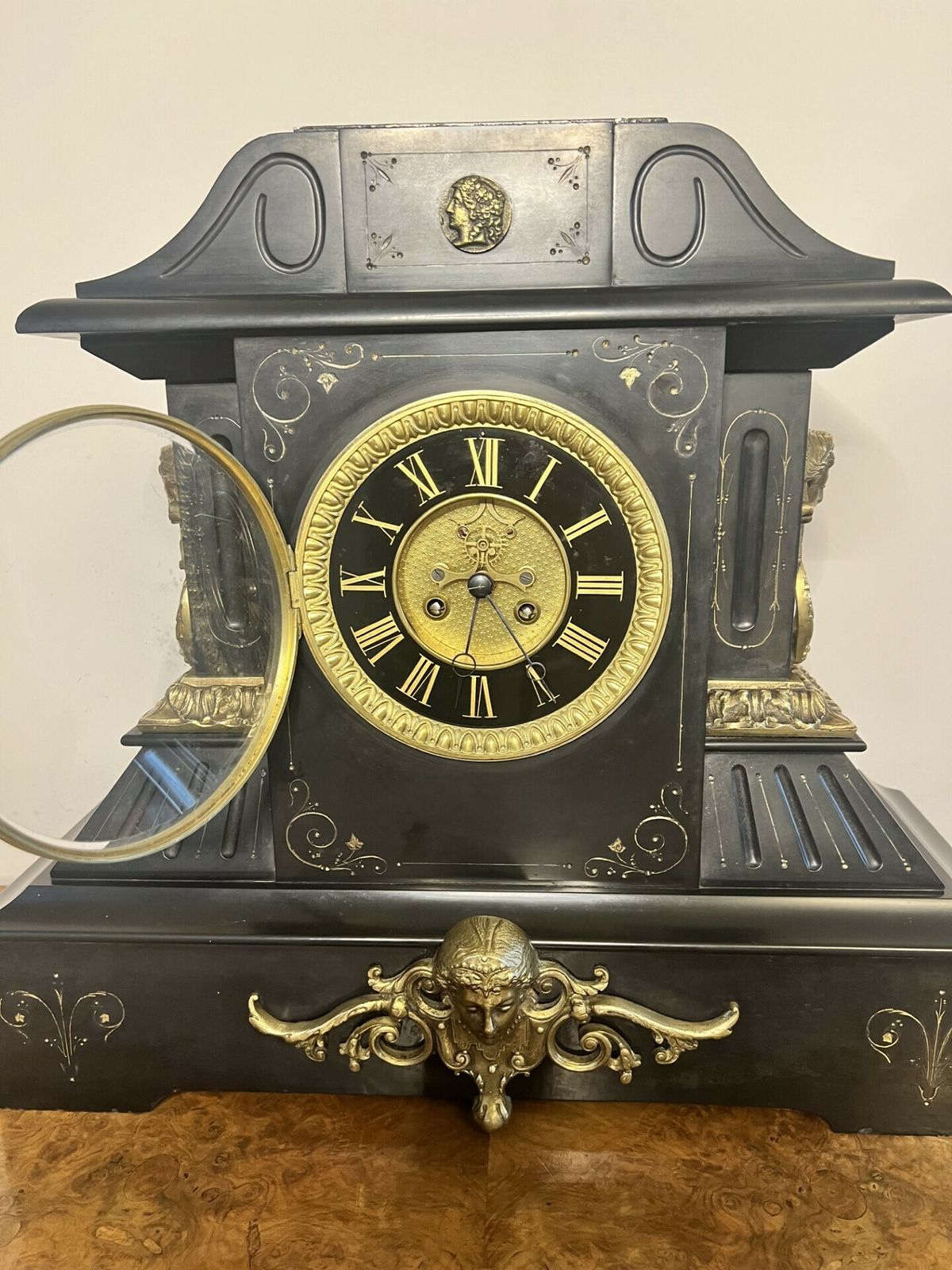 Outstanding Quality Large Victorian Marble Mantle Clock photo 1085.0