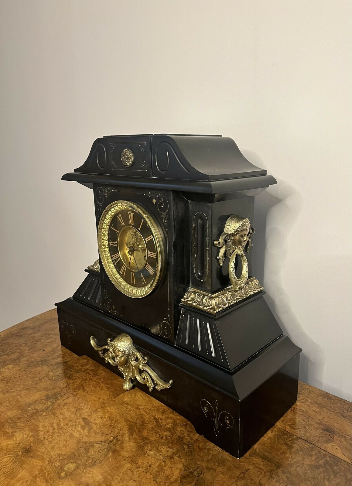 Outstanding Quality Large Victorian Marble Mantle Clock photo vinterior