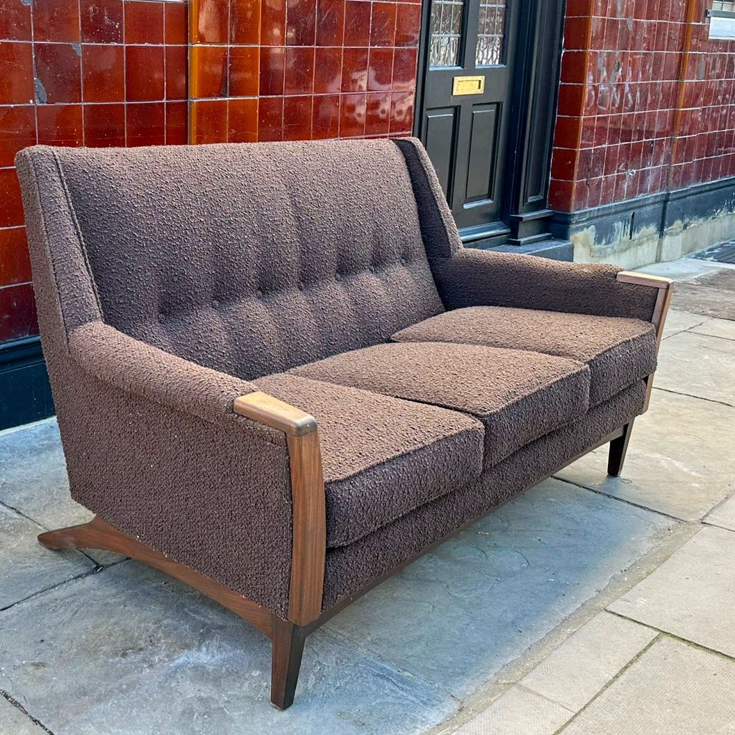 Teak Mid Century 3 Seater Sofa photo Furniture