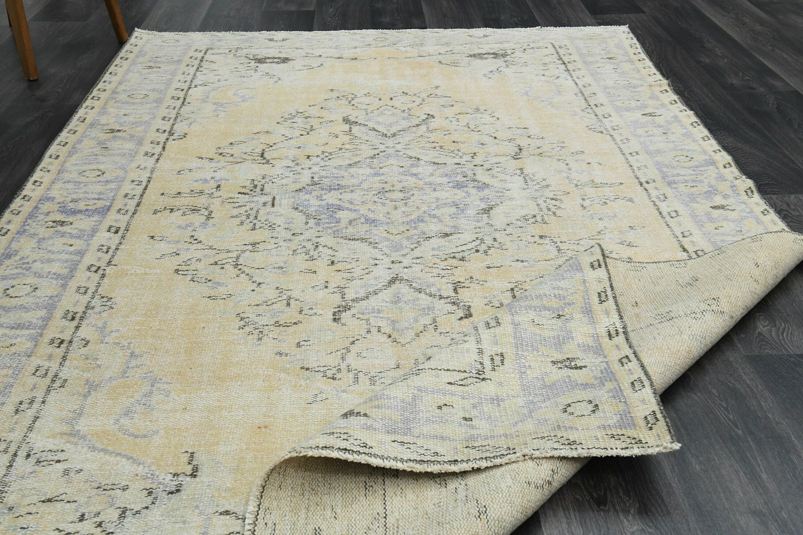 Turkish Rug Antique Rug Oushak Rug Home Decor Handmade Wool Rug Orange Blue Carpet Area Rug Neutral Rugs photo Textiles
