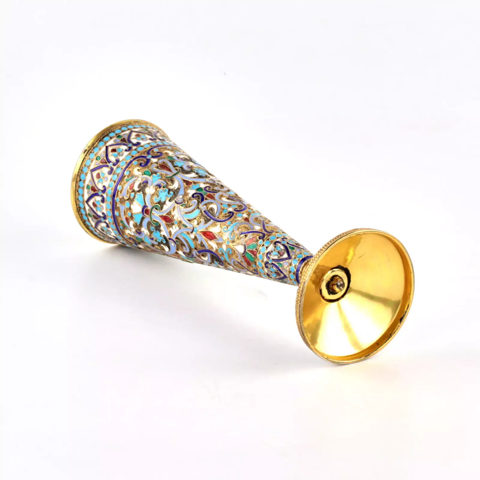 Silver Cloisonne Enamel Champagne Glass. Vasily Agafonov. photo Home Decor