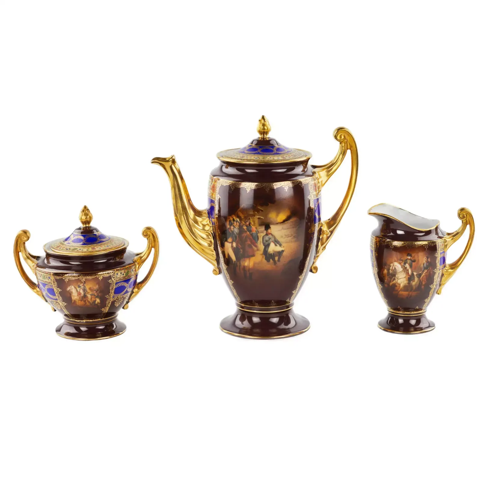 photo for sale Coffee Service In The Empire Style With Scenes From The Life Of Napoleon. Friedrich Simon Carlsbad