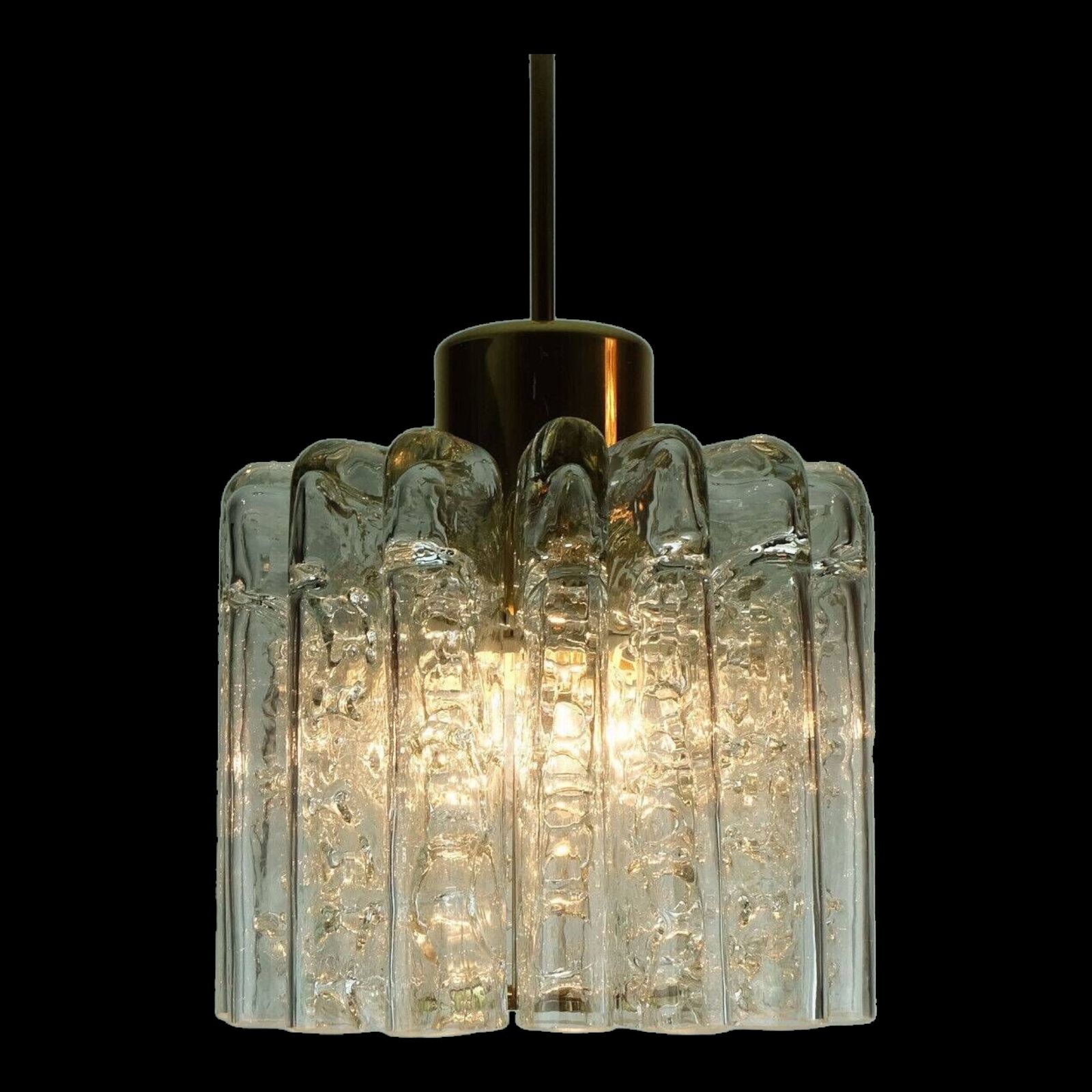 Vintage Light Doria Pendant Chandelier With 16 Glass Tubes 1960 photo furniture