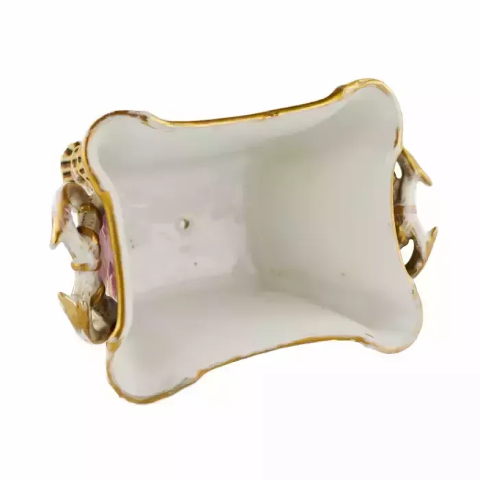 Porcelain Flowerpot From The Miklashevsky Factory. Russia Mid 19th Century. photo furniture