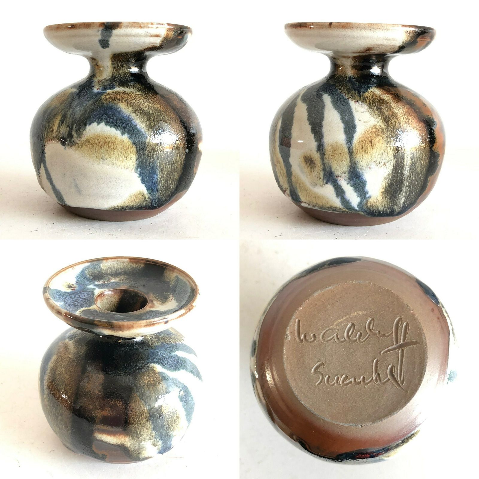 Collection Of Three Mid Century Fine Art Studio Pottery From Denmark photo buy