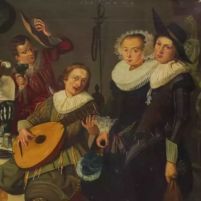 School Of Dirck Hals (1591 1656). Feasting Company. photo 4054.0