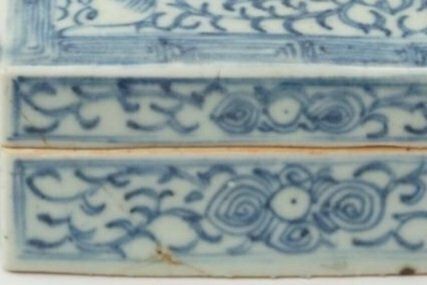 Home Decor Qing Dynasty Blue & White Funerary Box photo