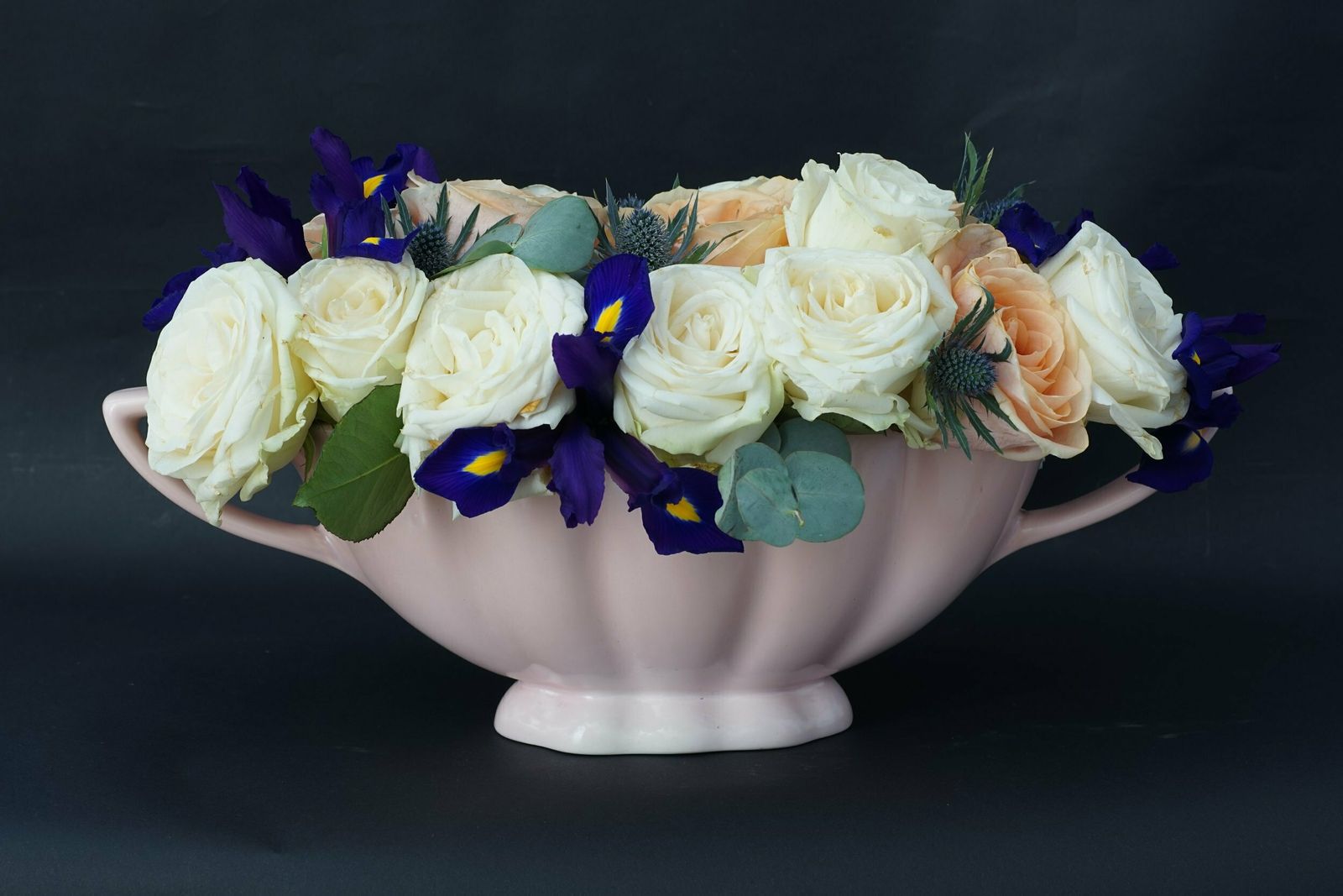 Pale Pink Mantle Vase In The Style Of Constance Spry