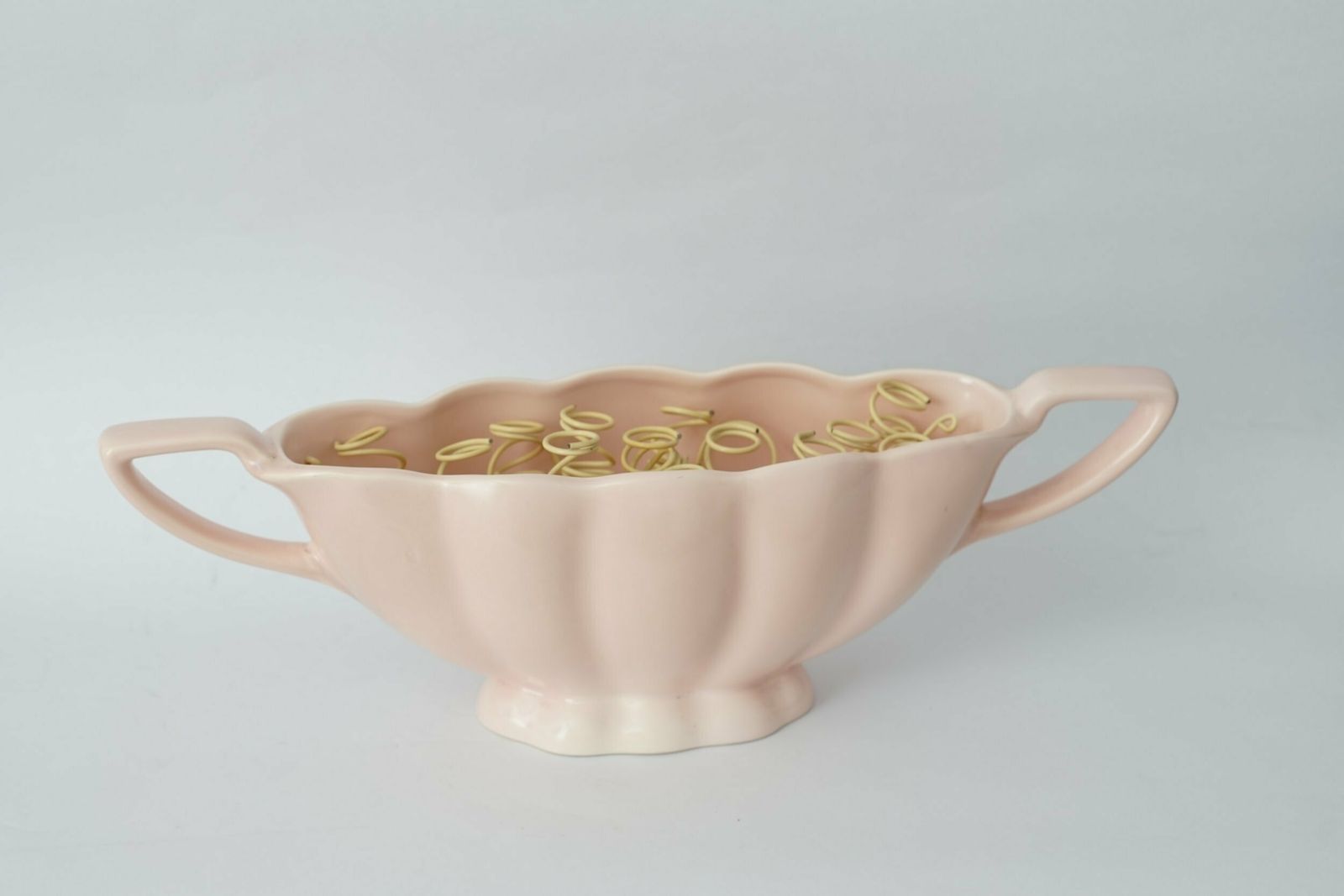 Pale Pink Mantle Vase In The Style Of Constance Spry photo vinterior